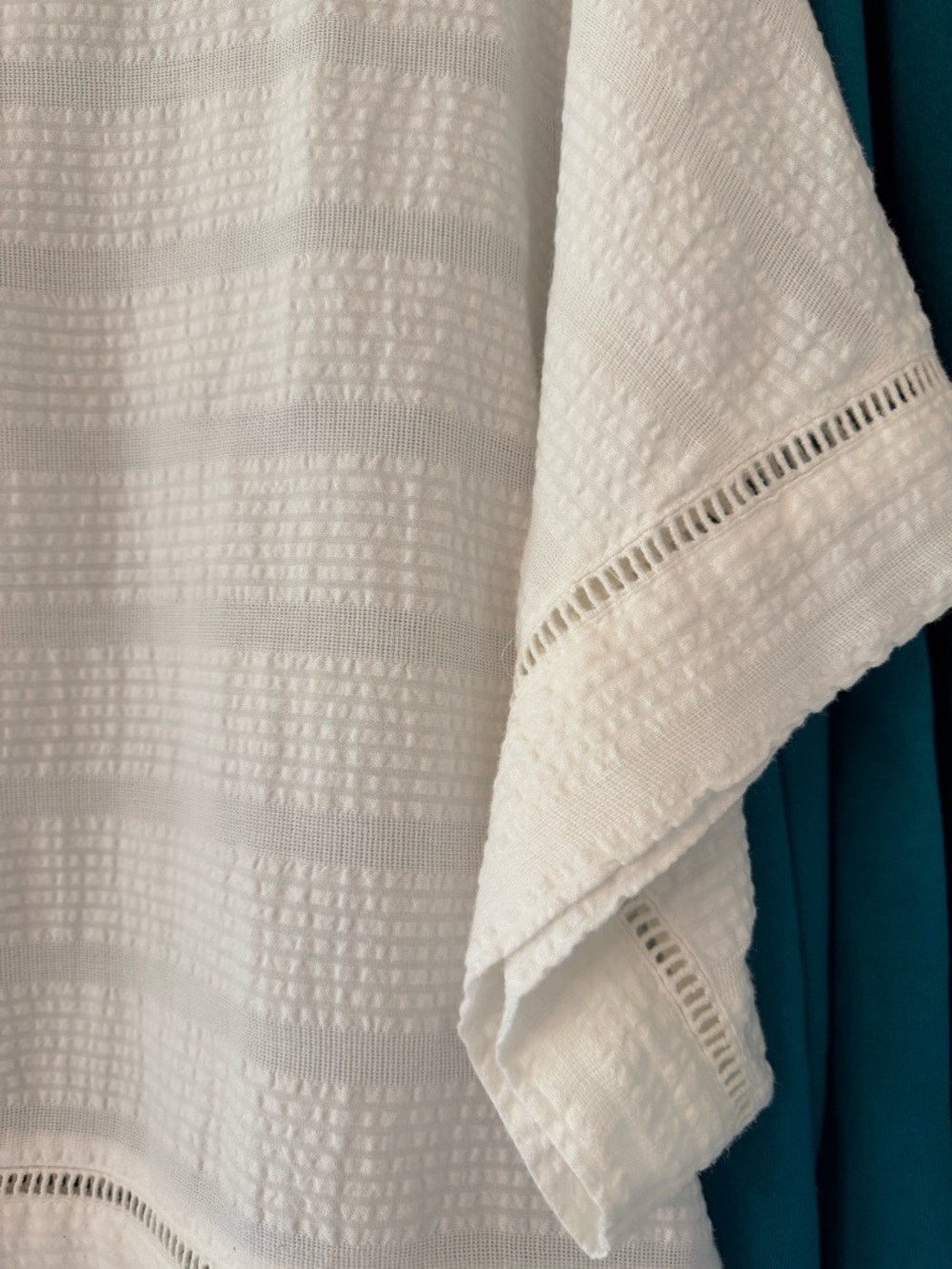 Prana White Textured Short Sleeve Top - Picture 5 of 6